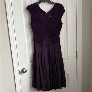 Adrianna Papell Elegant Purple Midi Dress